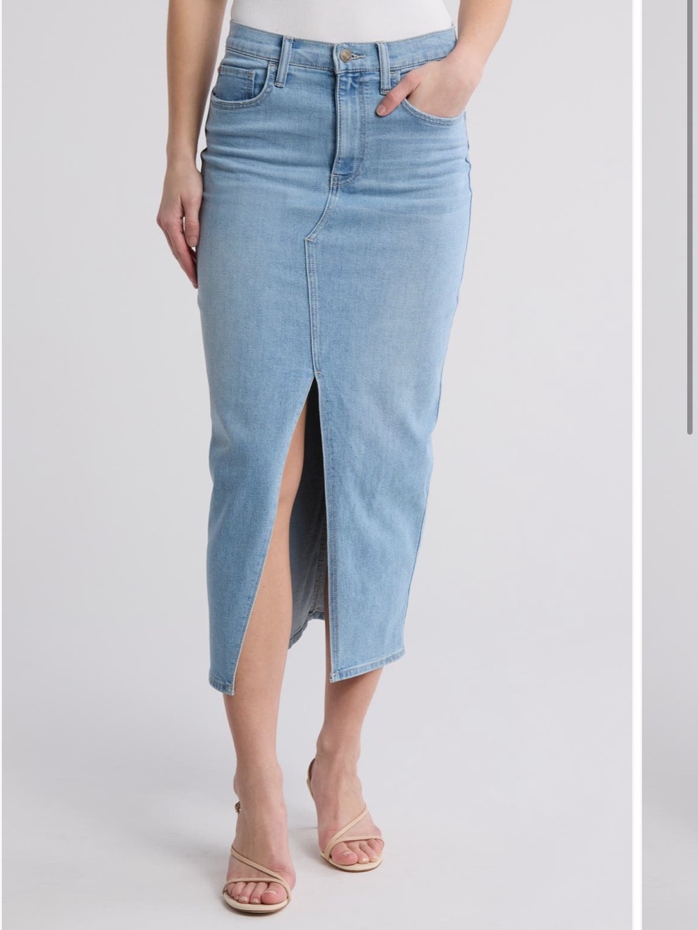 HUDSON | denim midi skirt